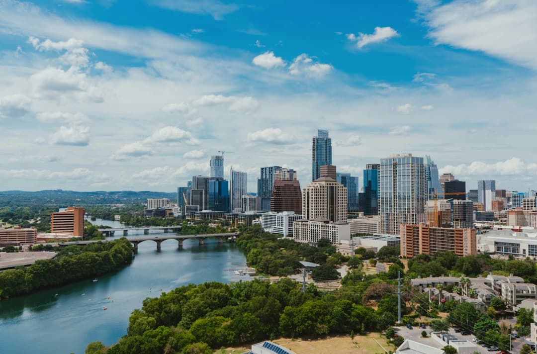 City skyline in Texas after learning how to protest property taxes.