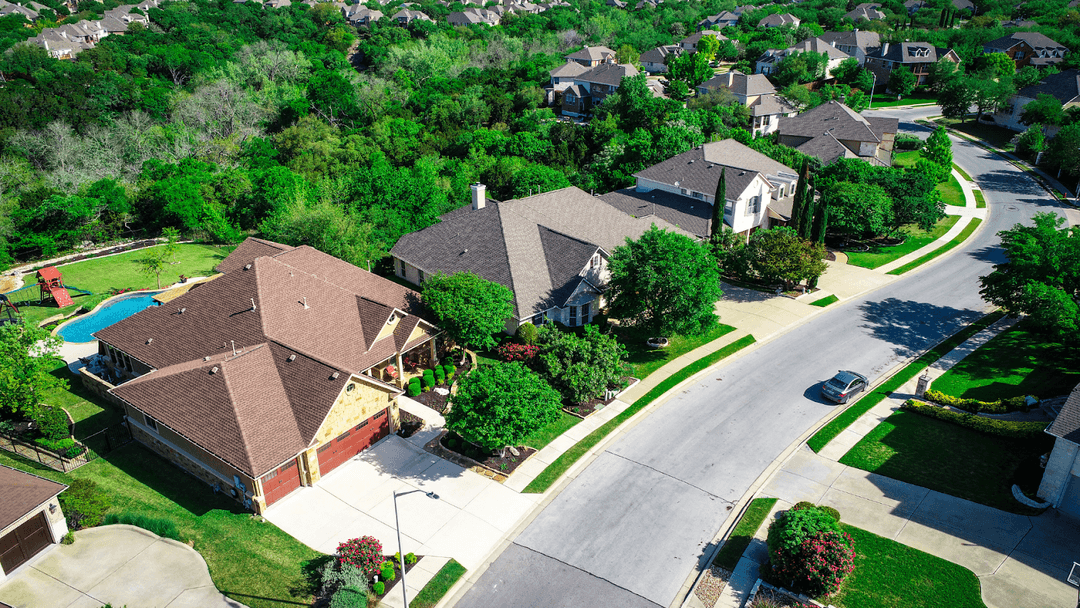 Aerial View Of Austin Real Estate And Neighborhood Development