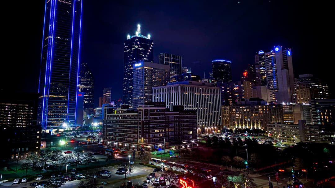 Dallas Skyline At Night