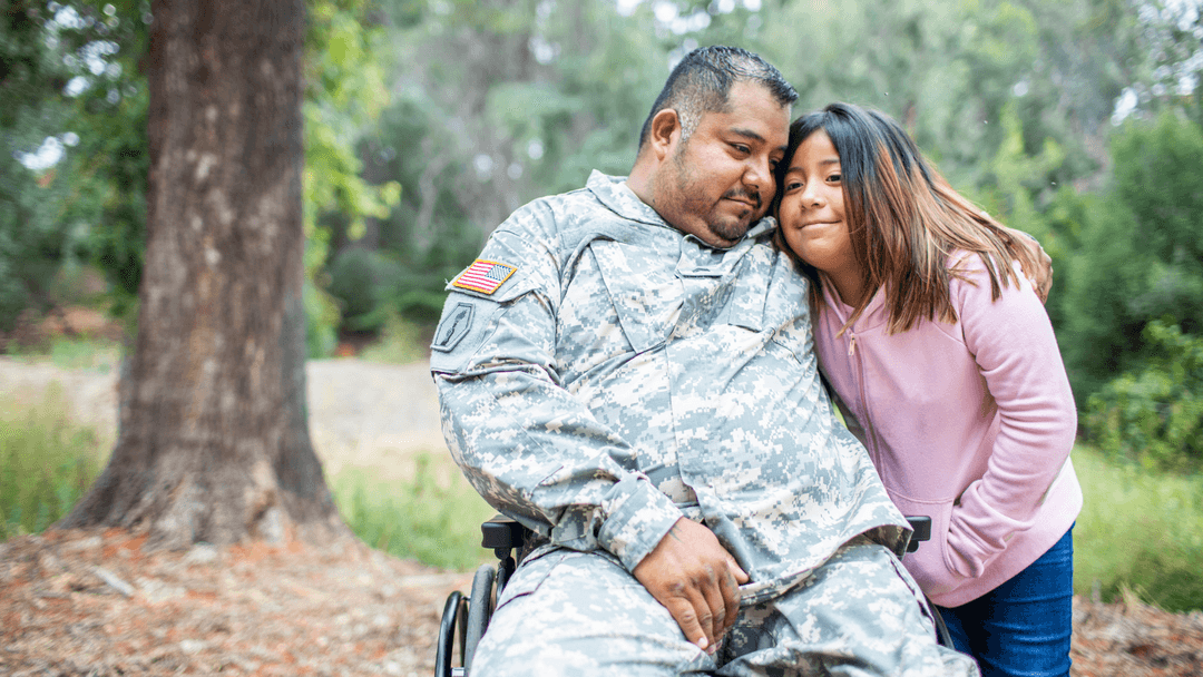 Disabled veteran and family benefiting from Texas property tax exemption support